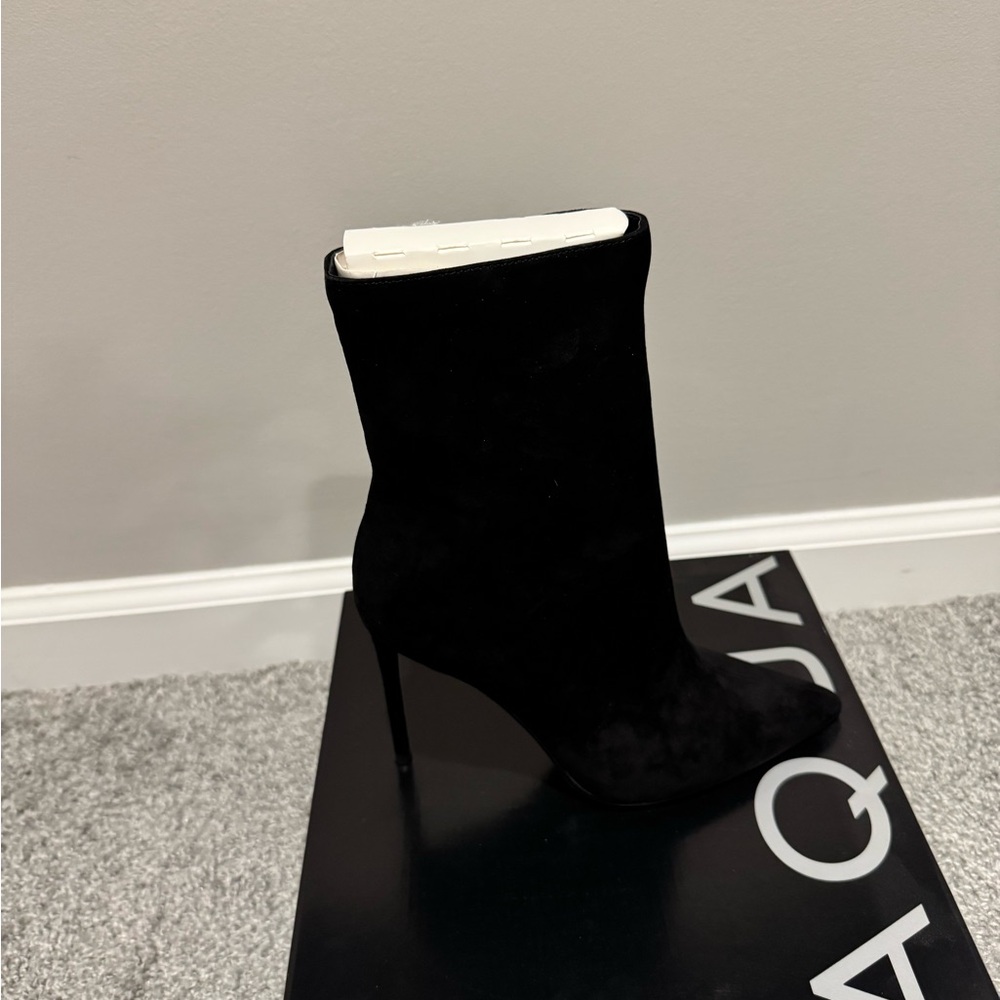 Aqua Black Heeled Boots